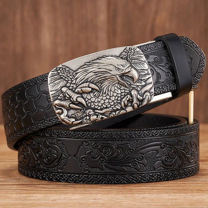 Eagle Buckle Leather Belt