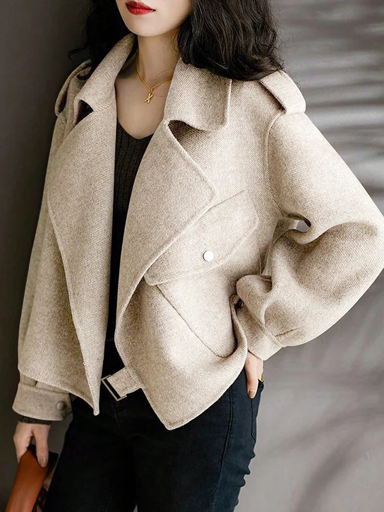 Cream line Coat
